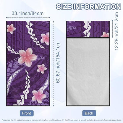 Bulopur Polynesia Tropical Car Seat Towel Cover After Gym Workout Running Swimming Frangipani Water Absorbent Sweatproof Car Seat Cover Towel Blanket Automotive Accessories for Girly Women