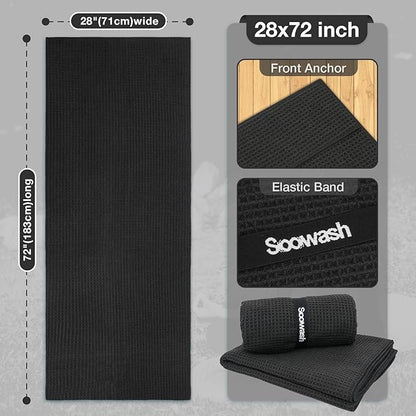 Hot Yoga Towel,Microfiber Yoga Mat Towels Non Slip for Hot Yoga Absorbent Microfiber Sweat Anti-Slip Cover,Bikram,Pilates,Exercise,Fitness 28 inch X 72 inch Beige 2 Pack