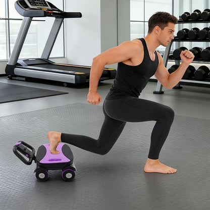 Ab Roller Wheel, 4-Wheel Abdominal & Core Strength Trainer for Home Gym Fitness, Exercise Wheel with Knee Pad for Beginners to Advanced Users