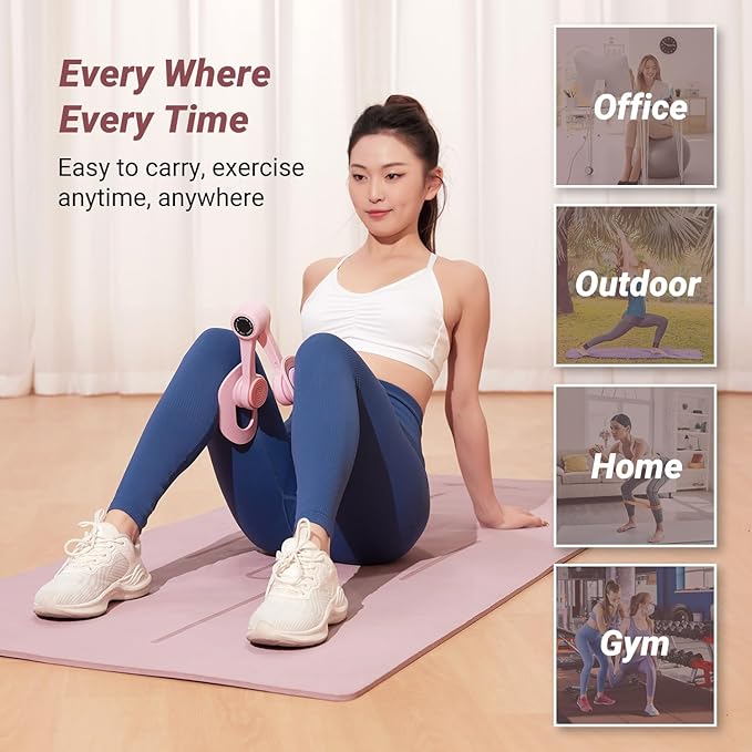 MERACH Thigh Trainer, Pelvic Floor Muscle Trainer, Inner Thigh Exercise Workout Equipment for Home Gym, Pelvic Floor Strengthening Women