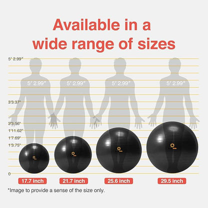 Primasole Exercise Ball for Balance Stability Fitness Workout Yoga Pilates at Home Office & Gym Birthing Ball for Pregnancy, Office Ball Chair