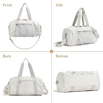 Small Gym Bag for Women, Travel Duffle Bag Carry On Weekender Bag with Shoe Compartment Overnight Gym Tote Personal Item Bag for Men