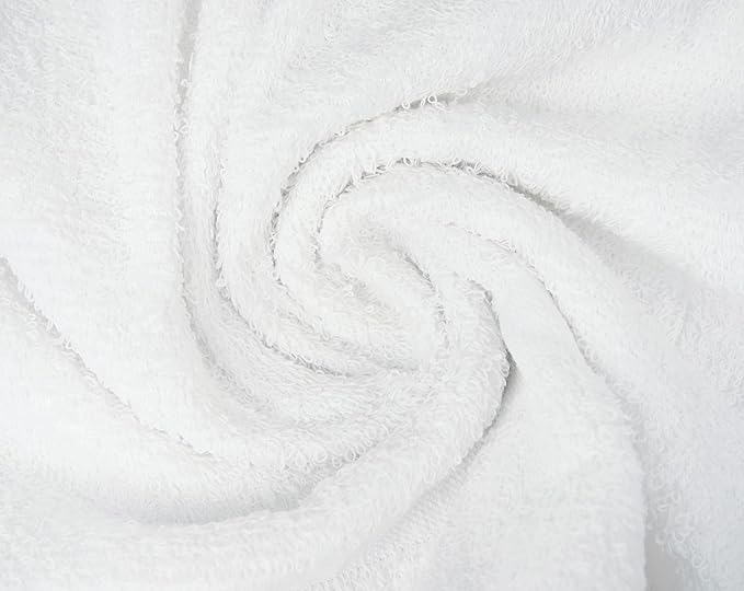 ZUPERIA White Bath Towels Bulk 24 Pack (20 x 40 Inches) - 100% Cotton Economy Light Weight Towels for Commercial Use - Quick Dry, Ultra-Soft, and Absorbent Bulk Towels