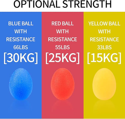 3 Pcs Hand Grip Strength Balls with 2 Pcs Finger Strengthener, Wrist Grip Strengthener Trainer, Stress Relief Balls Trainеr Hand Balls, Hand Exerciser Squeezer for Adults Hand Workout