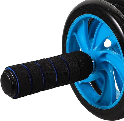 Abdominal Exercise Roller Wheel Two-wheel Fitness for Strength Training with Non-slip Handles Suitable for Men and Women Random Style