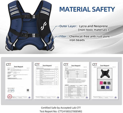 Sportneer Weighted Vest Woman: 8lb/12lb/15lb/20lb/25lb Weight Vest for Walking with Phone Bag, Adjustable Women Weighted Vest for Running Rucking Vest for Jogging Strength Training Weight Loss