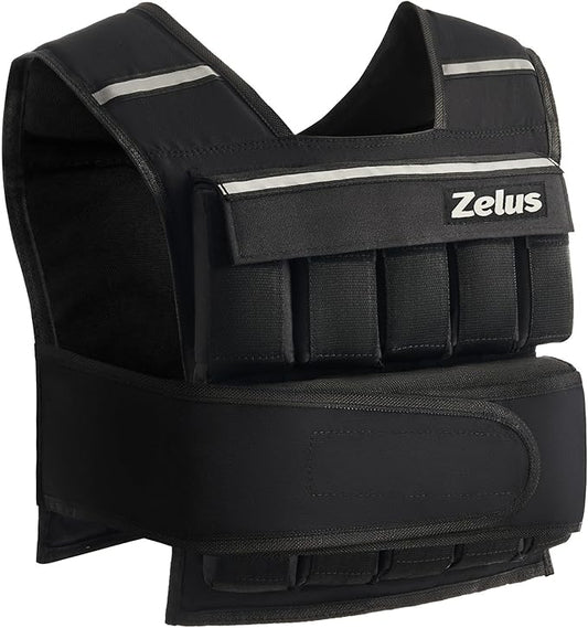ZELUS Weighted Vest, 20lb/23lb/30lb/45lb/60lb Vest Adjustable Weights for Exercise, Weight Vest for Men, Workout Vest for Home Workouts Cardio Strength Training Weight Loss
