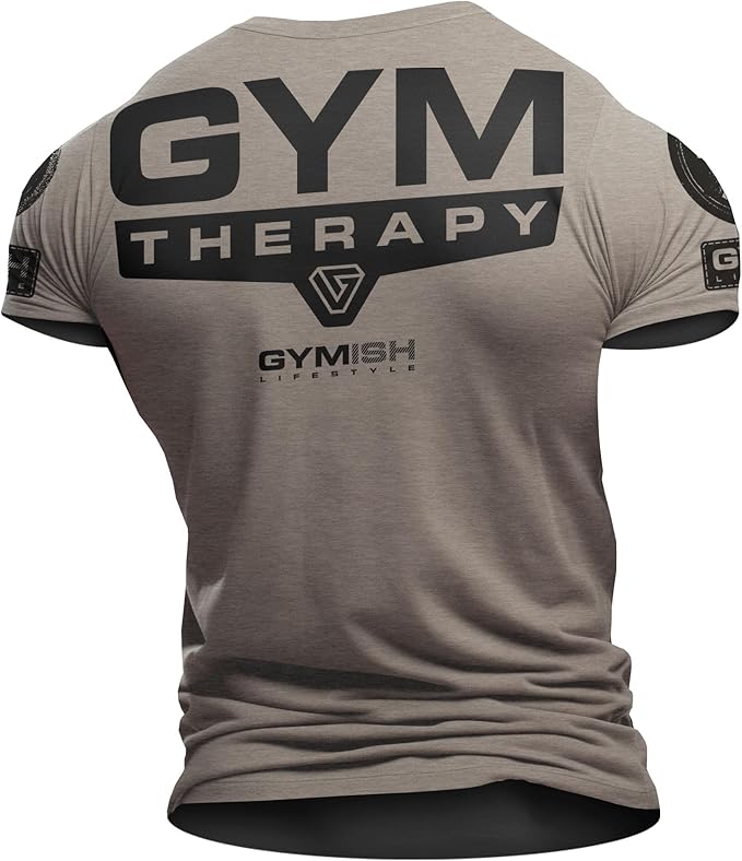 Gymish Lifestyle Gym Therapy Back Printed Men's Shirts Hardcore Gym Workout T-Shirt