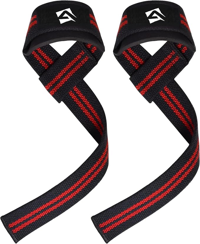 AQF Lifting Wrist Straps for Weightlifting, Powerlifting & Deadlifts – 23” Neoprene Padded Cotton Straps for Strength Training & Gym Workouts - Maximum Grip Support for Men & Women