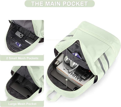 coofay Gym Backpack For Women Waterproof Backpack With Shoe Compartment Lightweight Travel Backpack Sports Backpacks Small Gym Bag