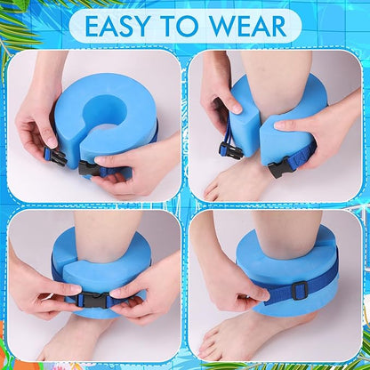 Water Aerobics Set for Aquatic Exercise 1 Pair Swimming Glove 2 Pcs Foam Swim Aquatic Cuffs Water Weights Pool Resistance Fitness Equipment for Swimming Training Workouts