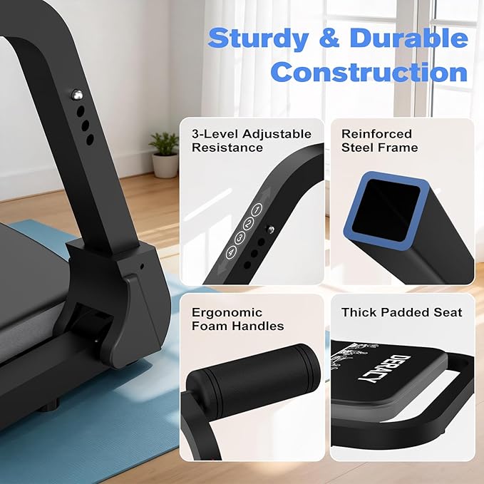 DERACY Sit Up Exercise Equipment, Adjustable Ab Machine, Multi-Functional Sit Up Machine, Ab Workout Equipment, Ab Trainer Machine for Women Men