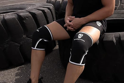 Gymreapers Knee Sleeves (1 Pair) Free Gym Bag - Knee Sleeve & Compression Brace for Squats, Fitness, Weightlifting, and Powerlifting 7MM Sleeve Pair - For Men & Women - 1 Year Warranty (Medium)
