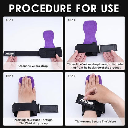 Weight Lifting Wrist Strap, Double Leather Weightlifting Wrist Straps for Gym Strength Training, Neoprene Padded Wrist Wraps - for Men & Women (Pair)