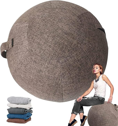 Yoga Ball Chair Cover - Pregnancy Birthing Ball Cover 55/65/75cm Stability Ball Chair for Ergonomic Seating Home, Office, Pilates, Yoga, Fitness