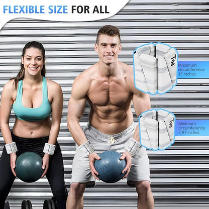 T98 Wrist & Ankle Weights for Women Men, Wearable Wrist Weights Set of 2(1Lbs Each), Adjustable Arm Leg Bracelet Weights for Strength Training, Aerobics, Barre, Suit for Home Outdoor Workout