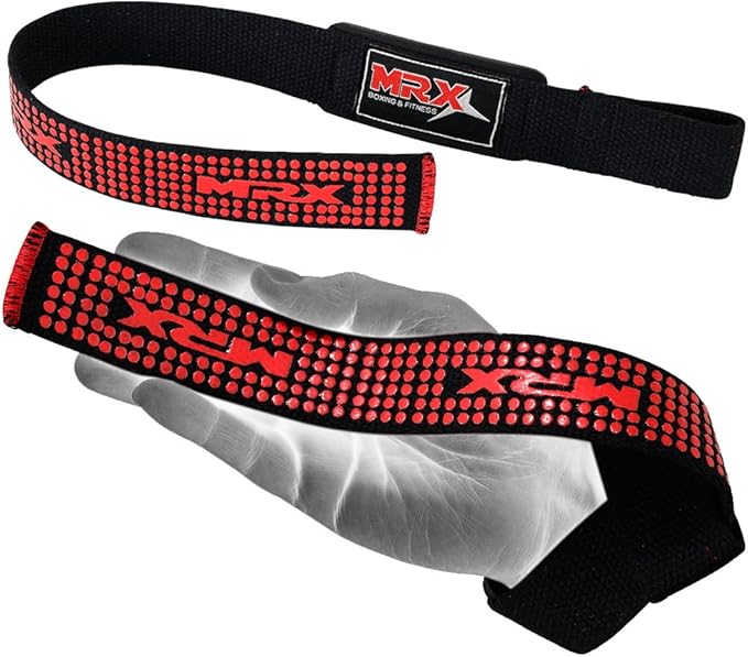 MRX Weight Lifting Bar Strap for Gym Workout Training Bodybuilding Deadlift Padded Straps Men/Women