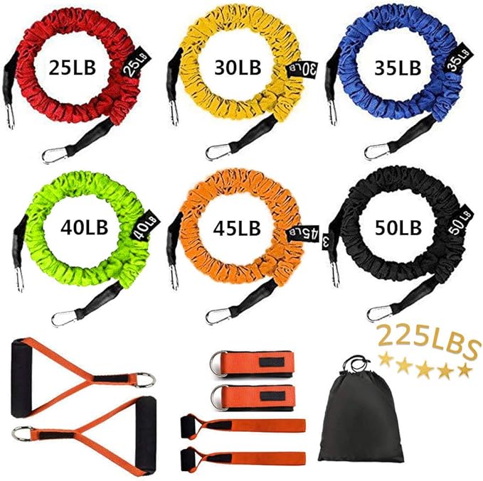 Resistance Band with Handle, Exercise Bands with Handles, Ideal for Strength Training, Muscle Toning, Physical Therapy