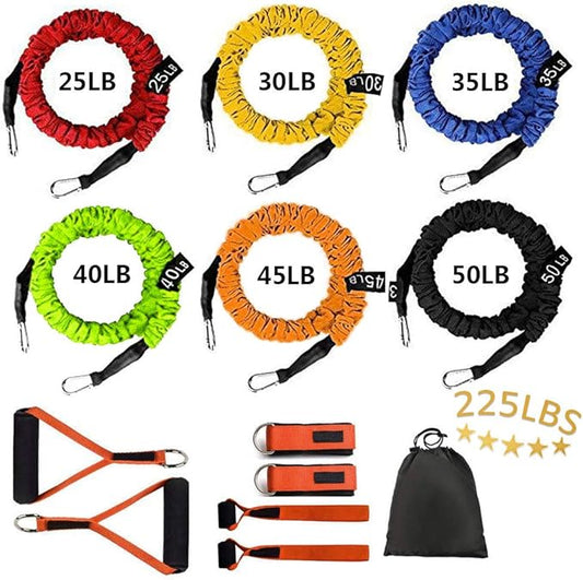 Resistance Band with Handle, Exercise Bands with Handles, Ideal for Strength Training, Muscle Toning, Physical Therapy