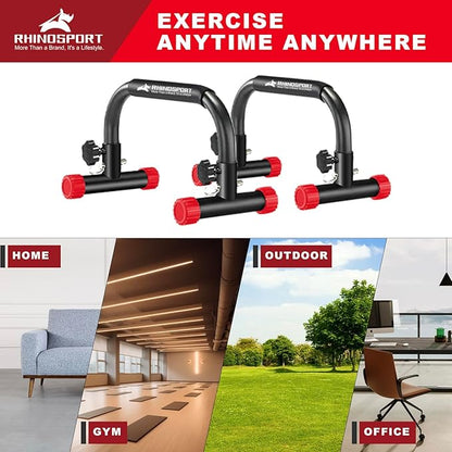 Parallettes Bars Dip Calisthenics Push Up Bars Calisthenics Equipment 10.2 in High 300Kg/661lbs Weight Capacity Strength Training Home Gym Workouts [19.6x10.2x10.2 in]