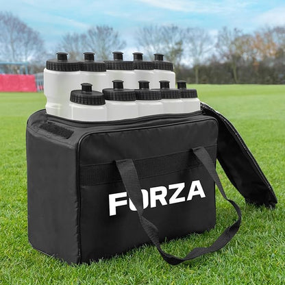 FORZA Team Sports Water Bottles | 25oz Capacity with Portable Carry Bag or Foldable Carrier - BPA-Free Plastic for Hydration on the Go (Carry Bag, Semi-Translucent)