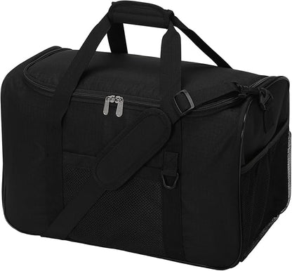35L Sports Gym Duffle Bag - 19 inch Weekender Duffel for Workout, Basketball, Fitness, Training (Black)