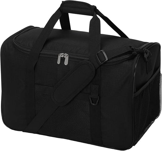 35L Sports Gym Duffle Bag - 19 inch Weekender Duffel for Workout, Basketball, Fitness, Training (Black)