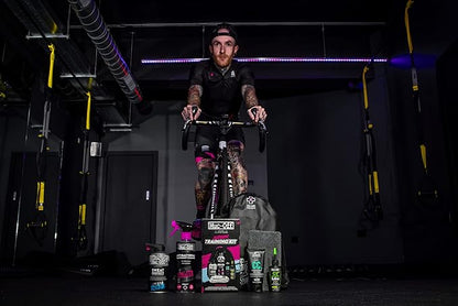 Muc Off Indoor Training Kit - Must-Have Essentials for Indoor Cycling and Fitness Training - Includes Equipment Cleaner and Chamois Cream,One Size