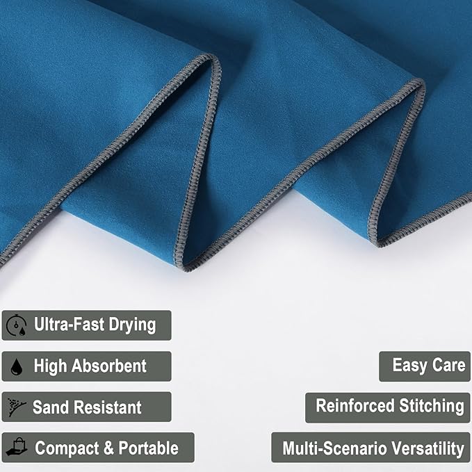 Your Choice Quick Dry Towel - Super Absorbent Microfiber for Gym, Travel, Camping | Ultra Compact & Lightweight