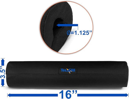 Yes4All Ergonomic Foam Bar Pad, Olympic Barbell Squat & Neck Pad for Squats, Hip Thrusts & Weight Lifting Bar