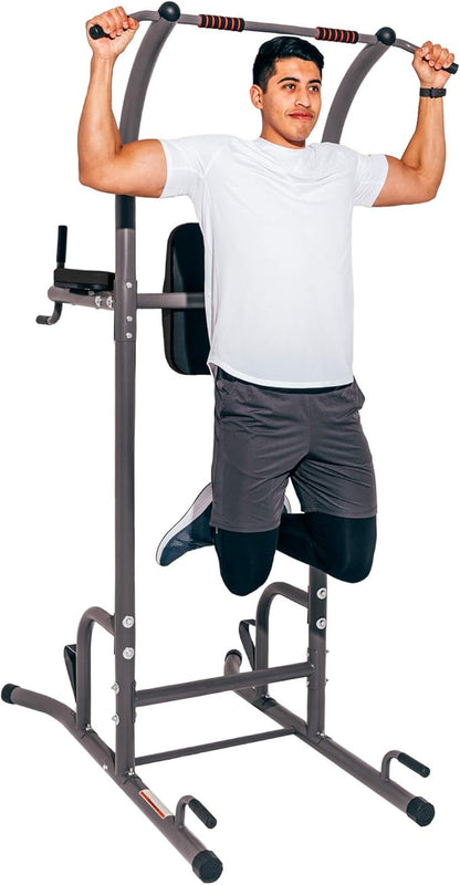 Retrospec Power Tower for Functional Fitness Home Gym Strength Trainer; Pads