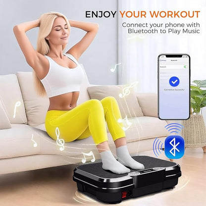 Vibration Plate Exercise Machine,Vibrating Platform for Lymphatic Drainage with 250 Speeds,450 lbs Weight Capacity,Vibrated Plates for Weight Loss,Full Body Workout Equipment for Fitness at Home