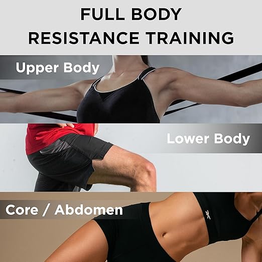 THERABAND Resistance Bands Set, Beginner Kit, Yellow, Red, Green, Latex Elastic Bands for Exercise & Physical Therapy, Strength Training Bands for Upper & Lower Body Fitness