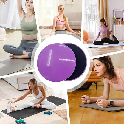 Fitness Sliders: Two-Side Sliding Discs for Home Gym and Core Workouts with Anti-Slip PP EVA Construction | Durable and Yoga Sliders