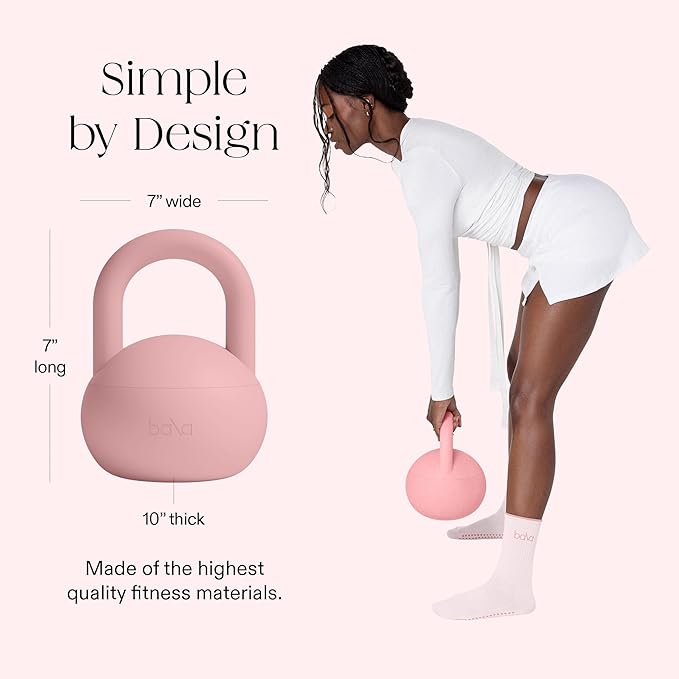 Bala Kettleball, Soft Kettlebell for Women - Kettlebells Strength & Core Training Equipment for Home Gym Workouts - Anti-Slip Grip Exercise Weights with Cushioned Impact-Resistant Base