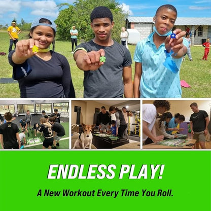 BoardGains Pro – Fitness Board Game | PE Teachers, Trainers & Parents Use for Group Workouts, Home Exercise & Physical Education | Bodyweight Cardio | No Equipment Needed