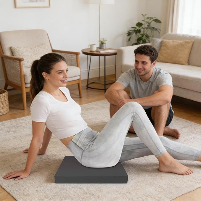 Balance Pad,50x40cm Soft Thick Stability Mat - Exercise Cushion Pad Balance Board - for Women Men Home Gym Floor Yoga Workout Physical Training Stretching
