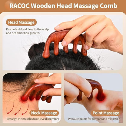 4Pcs Wood Therapy Massage Tools Lymphatic Drainage Massager Wooden Massager Body Sculpting Tools for Maderoterapia,Anti-Cellulite,Pain Relief