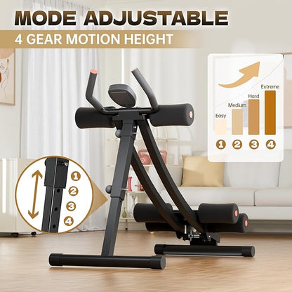 Ab machine, AB trainer machine,workout equipment for Home Gym Strength Training, Ab workout equipment, AB machine for stomach workout, Foldable abdominal trainer for Men and Women exercise