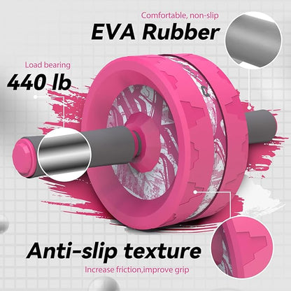 VINSGUIR Ab Roller Wheel, Abs & Core Workout Equipment for Home Gym with Knee Pad Accessories, Abdominal Wheel for Full-body Strength Training