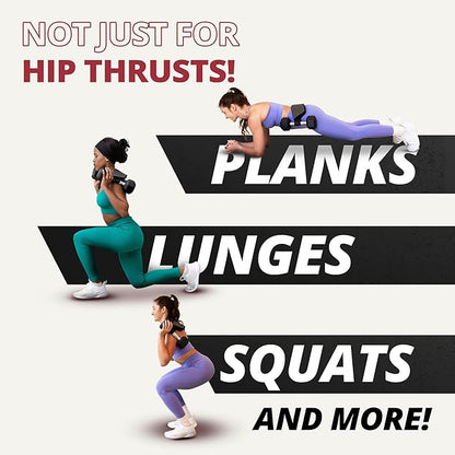 Bellabooty Premium Hip Thrust Belt - Adjustable Exercise Belt for Glutes & Squats, Hip Thrust Pad for Comfort, Versatile Gym Equipment for Home - Weightlifting Belt Support for Women