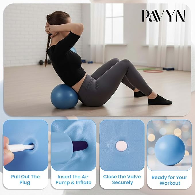 Pilates Kit 16- Pieces with Adjustable Resistance – Fitness Ring, Exercise Ball, Bands, Wrist Weights & Essential Pilates Equipment for Home Workouts - Versatile Fitness Accessories