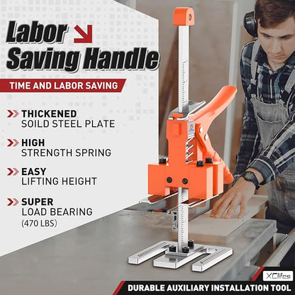 Labor Saving Arm Jack Handle 2 Pack, Construction Jack, Wall Tile Locator, Multi Function Height Adjustment Lifting Device, Door Panel Lifting Cabinet, Raised 10 in, Pair Dynamic Load 400 LB