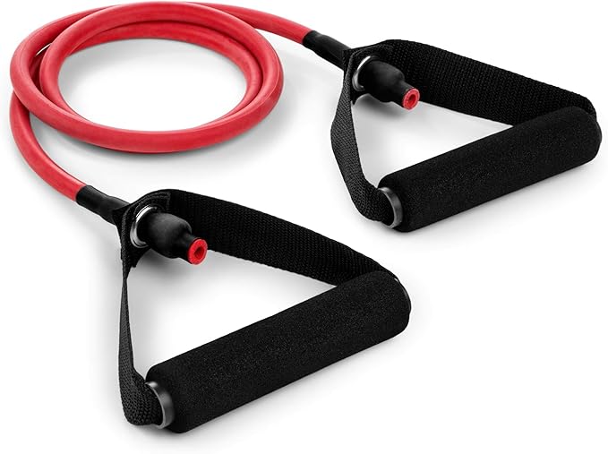 Champion Sports Resistance Tube Bands for Men and Women, Extra Light to Super Heavy Resistance - Durable Fitness Band for Strength Training, Stretching, Rehabilitation - Premium Home Workout Equipment