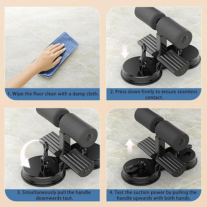 Sit Up Bar, Abs Master Assistant Device, for Home Fitness Equipment, Portable Adjustable Sit Up Floor Holder, for Ab Workouts,Sit-Ups & Core Exercises,Home Office Gym.