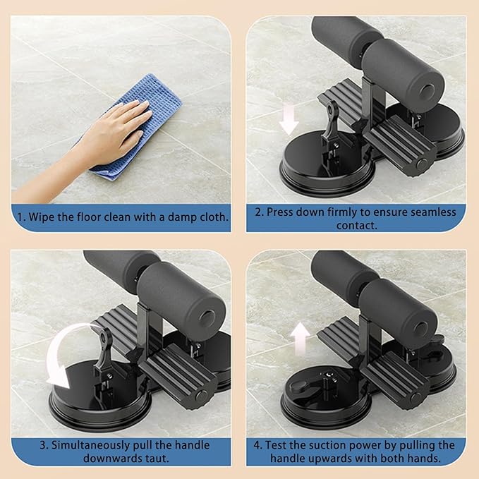 Sit Up Bar, Abs Master Assistant Device, for Home Fitness Equipment, Portable Adjustable Sit Up Floor Holder, for Ab Workouts,Sit-Ups & Core Exercises,Home Office Gym.