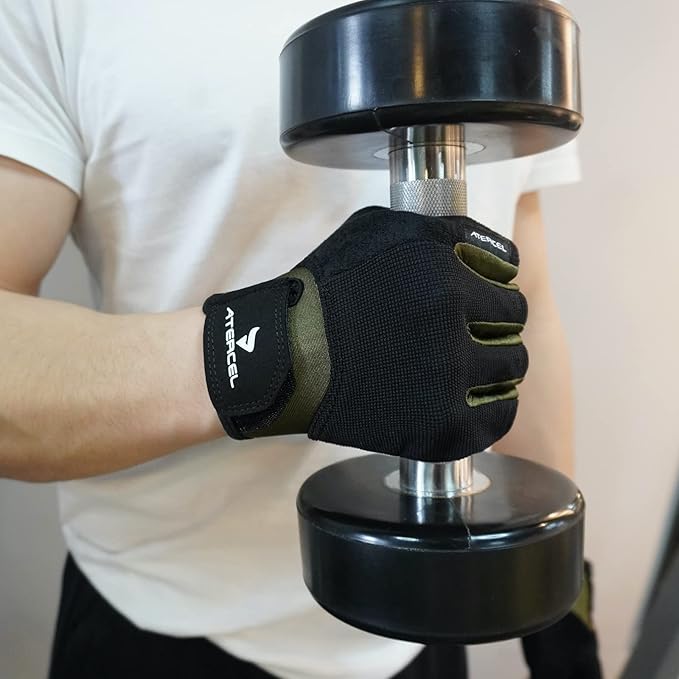 ATERCEL Workout Gloves for Men and Women, Exercise Gloves for Weight Lifting, Cycling, Gym, Training, Breathable and Snug fit