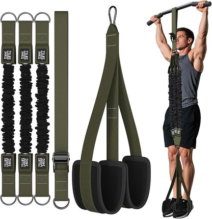 LEEKEY Resistance Bands, Exercise Bands with Handles,Pull Up Assist Bands - Band Set with Door Anchor - Bands for Working Out,Band for Men and Women Fitness Training,Home Workouts