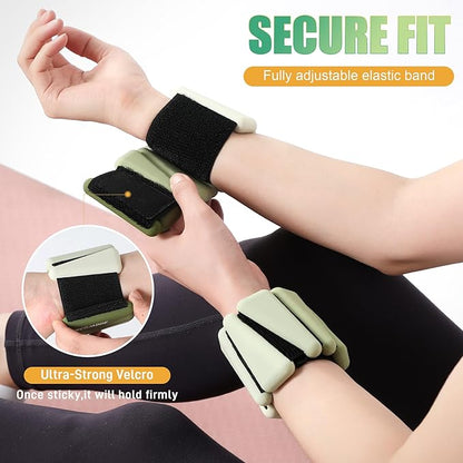 Ankle Weights for Women Wrist Weights Set of 2 (1 lb/2 lb Each) Adjustable Arm Leg Weight for Womens Men Suitable for Walking Swimming Running Pilates Yoga Gym