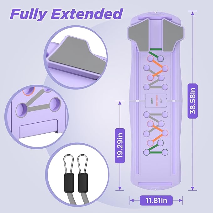 Pilates Reformer 7-in-1 Foldable Home Gym – Multi-Function Pilates Board for Full Body Workout, Core Strength, and Portable Pilates Training